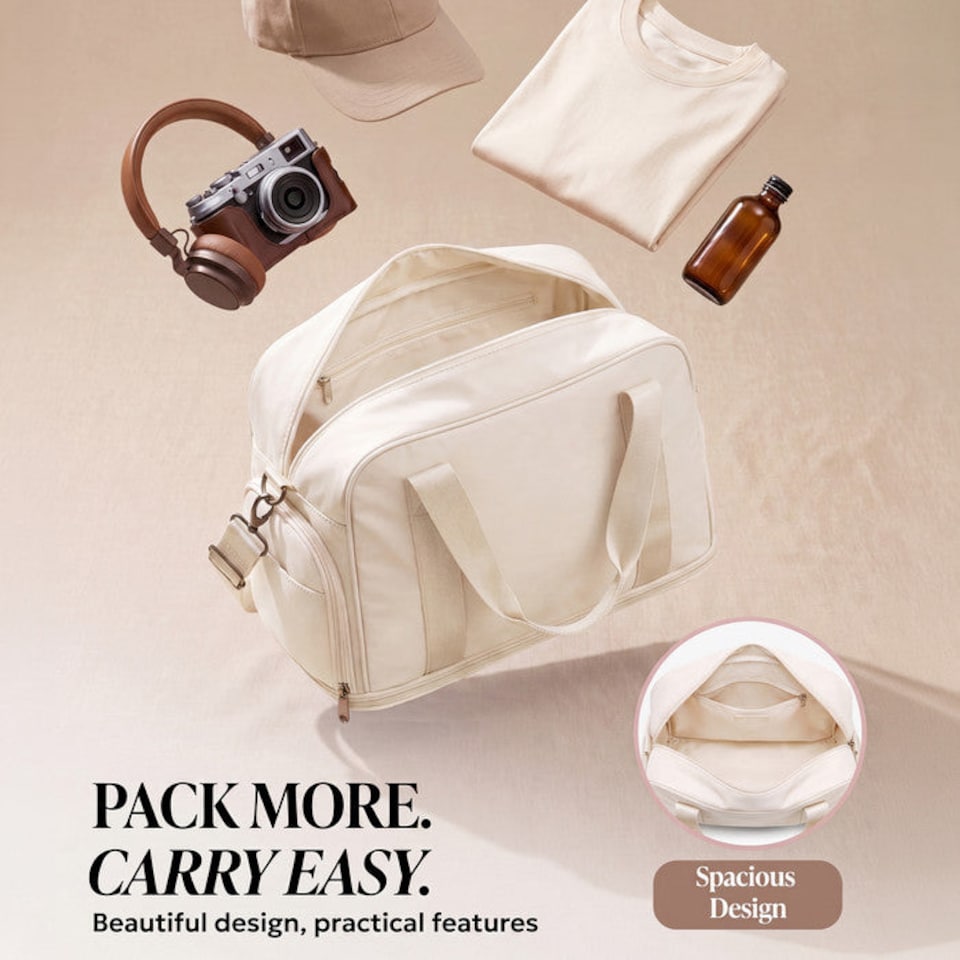 image 1 of Lugg Duffle and Toiletry Bag Set Waterproof Expandable Cabin Size 2 Piece