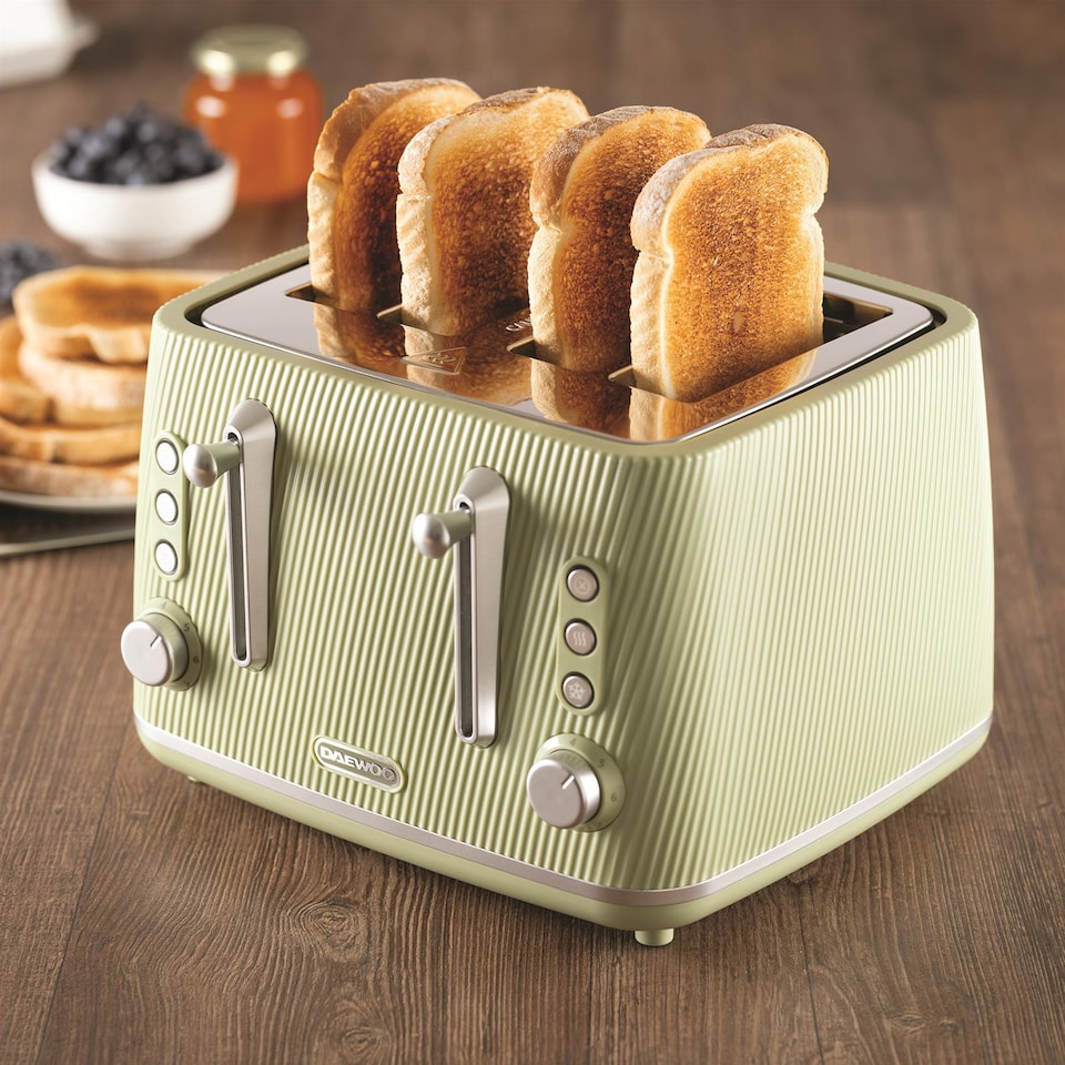 image 1 of Daewoo Cascade Matching Kettle and 4 Slice Toaster Set 1.7L 3KW