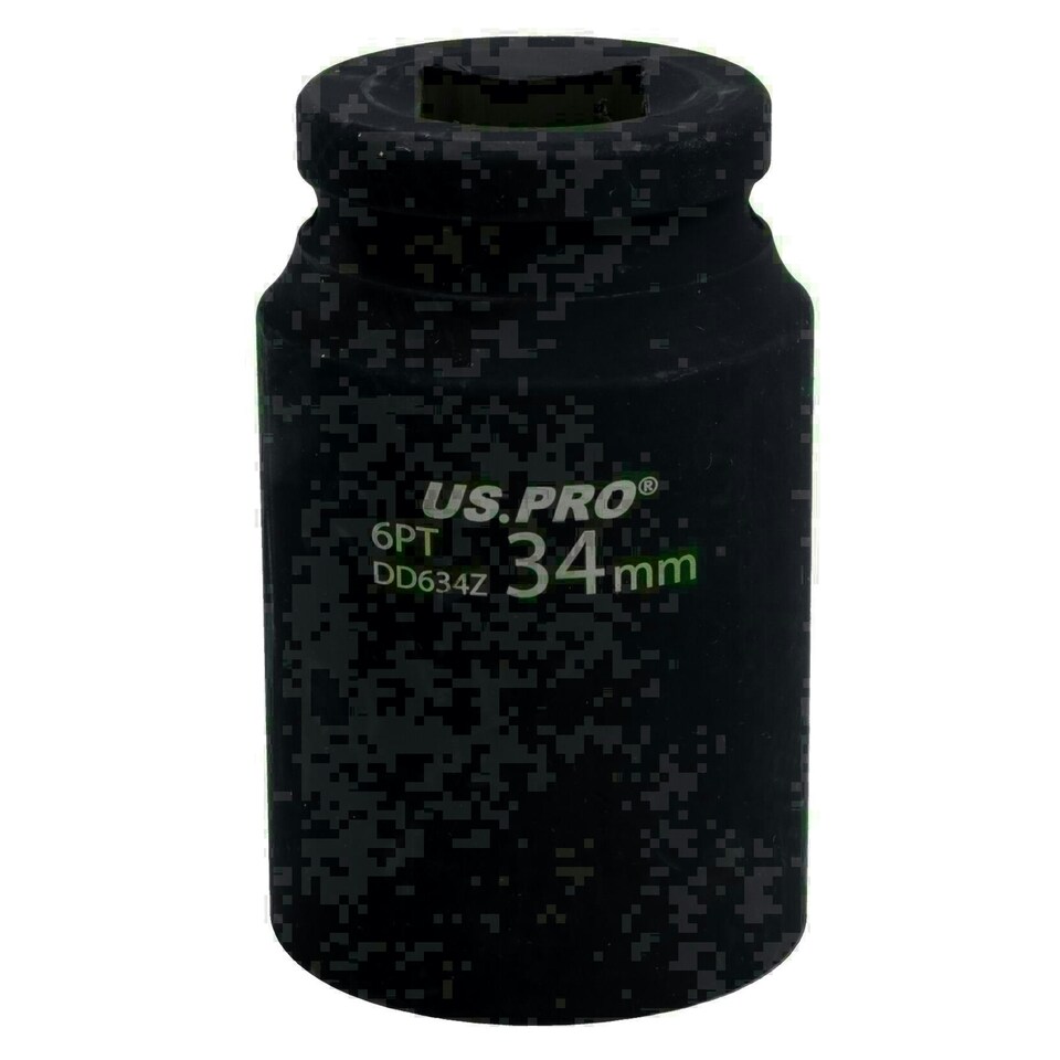 image 1 of 34mm Metric 3/4 Drive Double Deep Impact Socket 6 Sided Single Hex Thick Walled