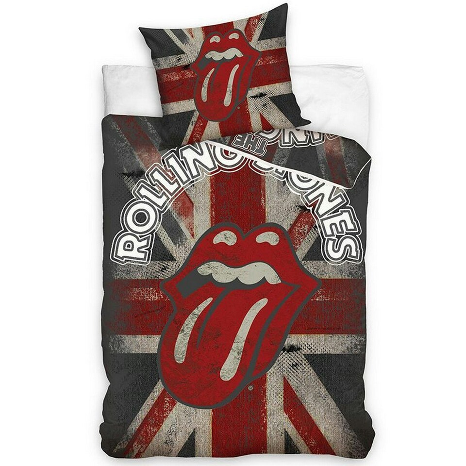 The Rolling Stones Union Jack Duvet Cover Set - Red/White/Blue - Single Red | Single