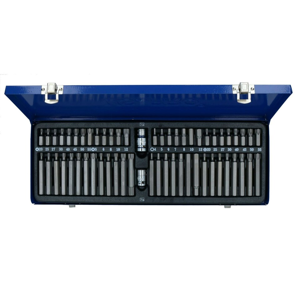 image 1 of Hex / Allen / Torx / Tamper / Star / Spline Sockets 58pc Set 3/8" 1/2" Dr AT910