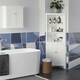 image 2 of kleankin Corner Bathroom Cabinet, Double Doors and Adjustable Shelves, White