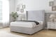 image 3 of Sloomy Devonshire Silver Naples Divan Bed Base No Drawers With 54 Inch Wingback Headboard | Silver | Silver | King | 1