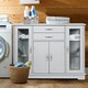 image 9 of COSTWAY Kitchen Buffet Sideboard Storage Cupboard Grey Grey