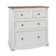 image 3 of Core Products Corona White, 2+2 Drawer Chest H103.8cm x W91cm x D47cm White