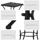 image 4 of Outsunny 45cm Square Metal Outdoor Patio Bistro Table Coffee Desk Black