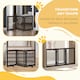 image 9 of PawHut 155cm Expandable 3-Panel Freestanding Dog Pet Gate w/ Latched Door Brown