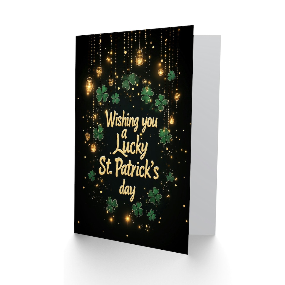 image 1 of St. Patrick's Day Card Wishing You A Lucky Day Blank Greeting Card