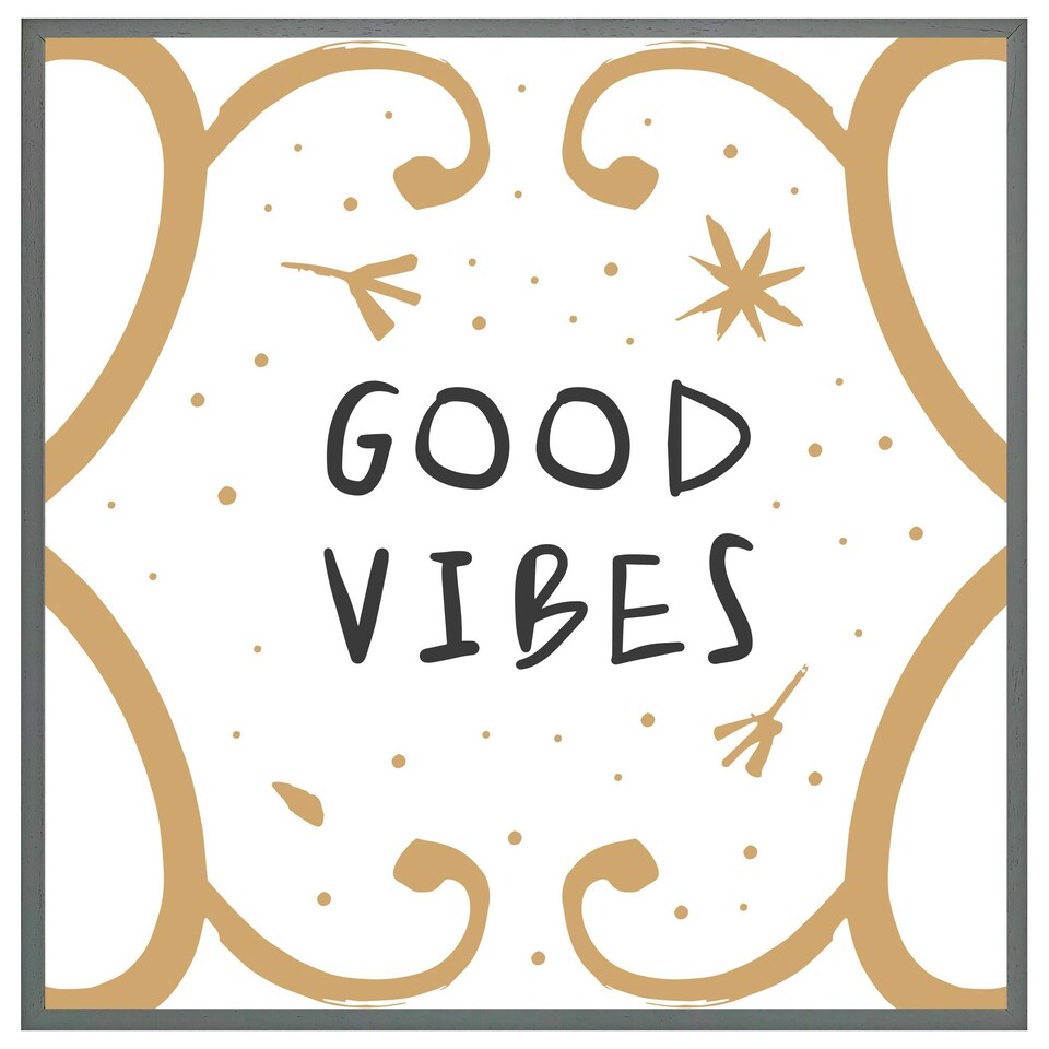 image 1 of Good vibes (Picture Frame) Brown | Oak | M