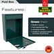 image 2 of Burg-Wachter Trent Wall Mounted Galvanised Steel Lockable Post Box - 26x34x9cm Green