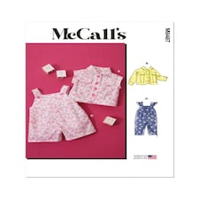 McCall's 8487 Paper Sewing Pattern – Baby Waistcoats, Jackets & Dungarees, Size A (XS–S–M–L), Intermediate