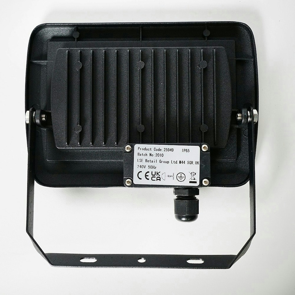 image 1 of ValueLights LED 50w IP65 Black Outdoor Garden Flood Wall Light In Cool White