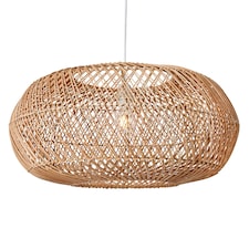 BHS Kyle 60cm Oval Rattan Easyfit Shade, Natural | Cream | Natural | 1