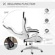 image 5 of Vinsetto Computer Gaming Chair, PU Leather Office Desk Chair with Footrest, Swivel Wheels, 135 Reclining Back, Lumbar Support, Headrest for Home, White and Black