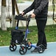 image 2 of HOMCOM 4 Wheel Rollator Walker,  Adjustable Mobility Walker with Bag, Blue
