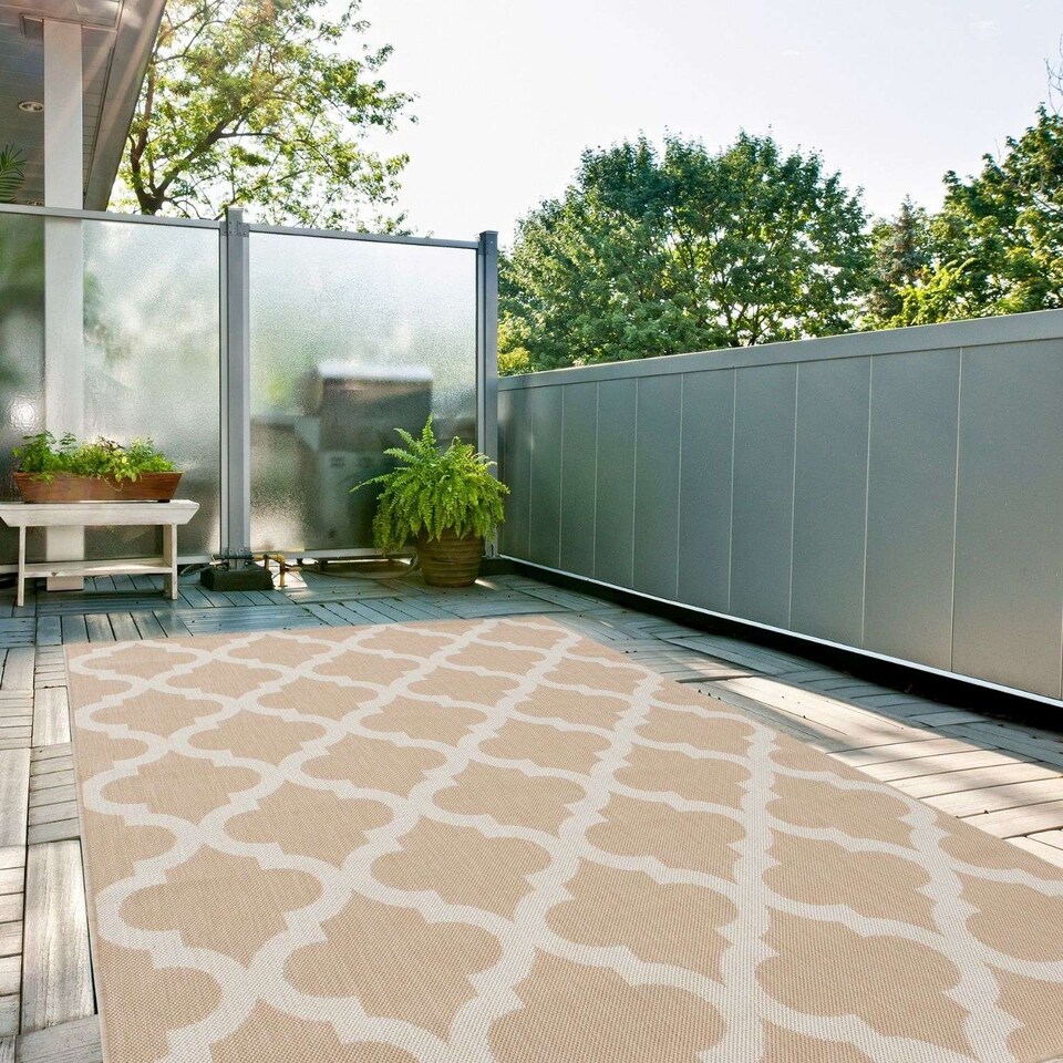 image 1 of The Rugs Outdoor Indoor Moroccan Garden Patio Rug Weatherproof Jet Washable | 400
