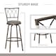 image 5 of HOMCOM Set of 2 Bar Chairs Swivel Armless Upholstered Metal Frame Barstools