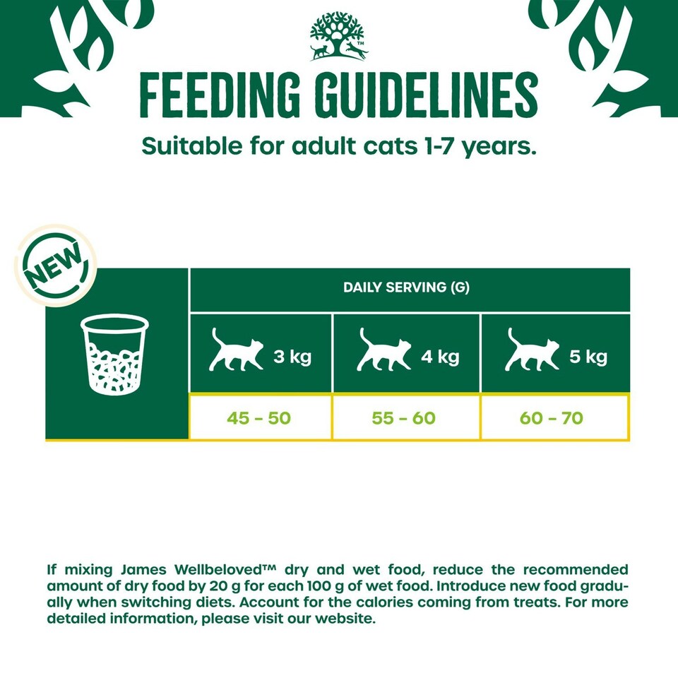 image 1 of James Wellbeloved 1-7 Years Adult Complete & Balanced Dry Cat Food Fish 1.5kg