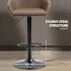image 7 of HOMCOM Bar Stools Set of 2, Height Adjustable Swivel Barstools, PU Leather Kitchen Stools with Backs, Armrests and Footrest for Home, Counter and Dining Room, Dark Brown