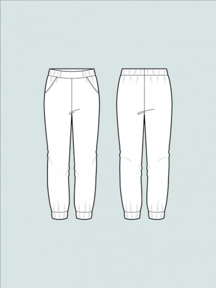 image 1 of The Assembly Line Almost Long Trousers Paper Sewing Pattern – Women’s Trousers, Sizes XS–L, Easy