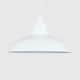 image 1 of ValueLights Retro Style Gloss White Metal Easy Fit Ceiling Pendant Light Shade - Complete with a 10w LED Bulb 3000K Warm White