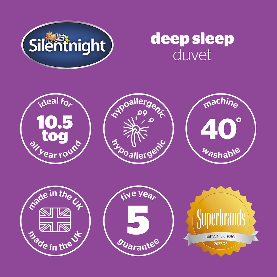image 1 of Silentnight Deep Sleep 10.5 Tog Duvet, Double