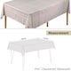 image 2 of Checkered Rectangular Tablecloth, PVC Plastic Table Cover - 137x180cm