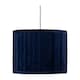 image 5 of Sundance - Navy Blue Velvet Pleated 25cm Lamp Shade with Gold Inner | Blue | Pleated navy velvet with gold cardboard inner detail | 1