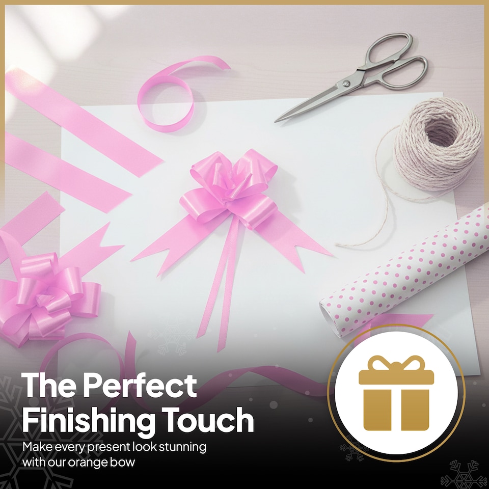 image 1 of 20pcs Light Pink 30mm/3cm Large Ribbon Pull Bows for Gift Wrapping, Hampers, Florist Bouquets and Party Décor Pullbow