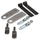 image 1 of 2 x Pin & Eyelet Strap Hinge Trailer Truck Tailgate Antiluce Drop Catch Silver