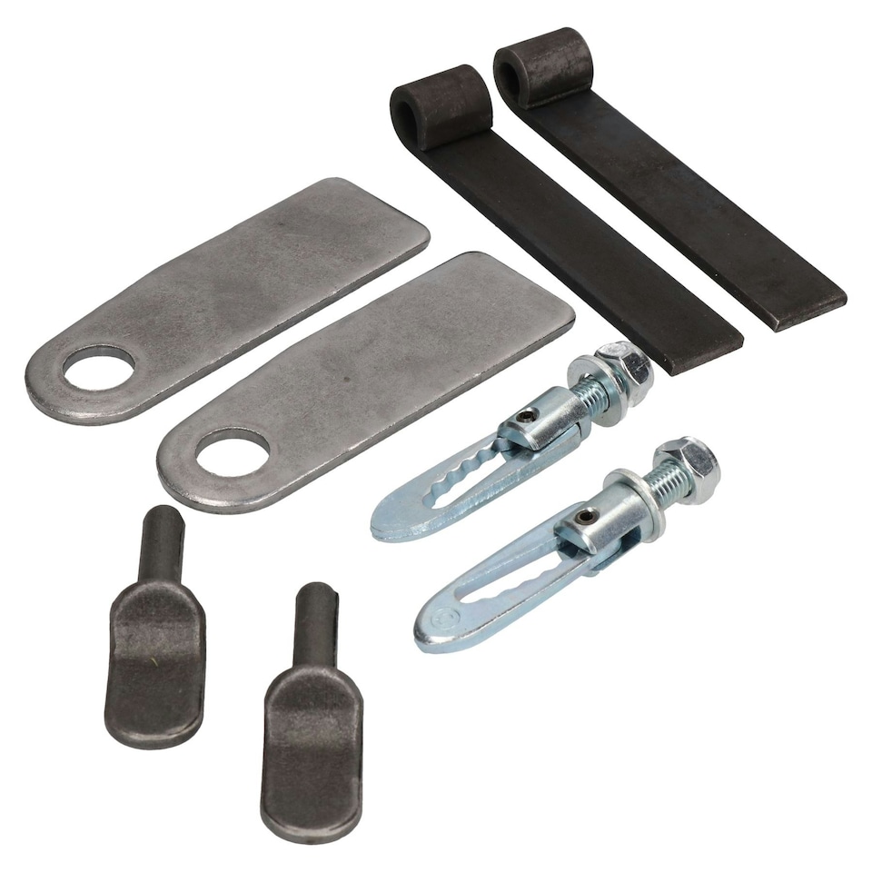 image 1 of 2 x Pin & Eyelet Strap Hinge Trailer Truck Tailgate Antiluce Drop Catch Silver