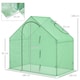 image 9 of Outsunny Walk-In Portable Greenhouse Mini Grown House Steel Frame Window Green