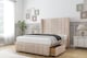 image 3 of Sloomy Hargrave Sand Naples Divan Bed With Mattress No Drawers With 54" Wingback Headboard & 12" Matching Footboard 4'6 Double | Cream | Sand | Double | 1