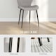 image 5 of HOMCOM Modern Style Kitchen Chairs Set of 4 with Flannel Upholstered