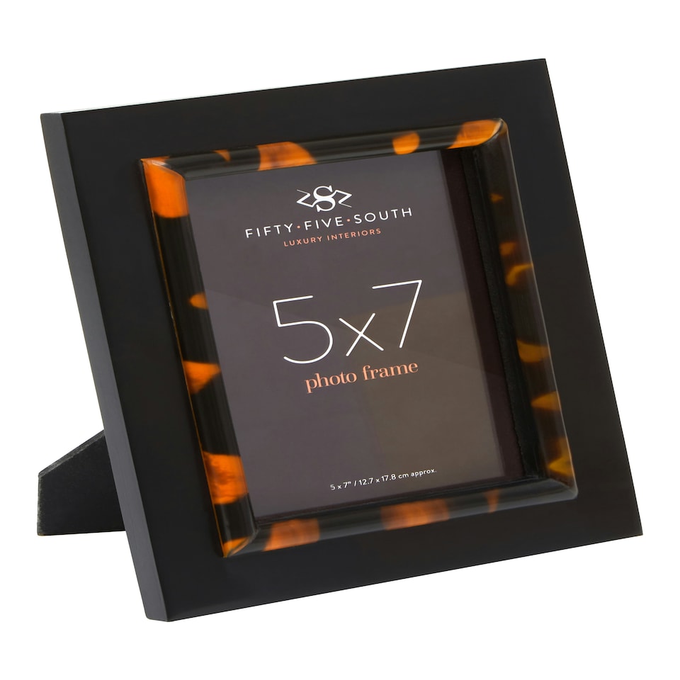 image 1 of Roma 5 x 7 Inch Tortoise Shell Photo Frame Black | One Size