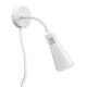 image 1 of ValueLights Edwards Plug in White Flexible Gooseneck Wall Light
