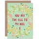 image 1 of Egg To My Nog Wreath Mistletoe Christmas Card