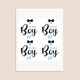image 3 of Team Boy Gender Reveal Square Stickers 95mm - Sheet of 4