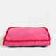 image 2 of OHS Sherpa Bind Rectangular Soft Plump Plush Cosy Pet Dog Cat Crate Cushion Bed Mat Multi | Pink and Red | L