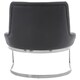 image 5 of Interiors by Premier Contemporary Black Faux Leather Dining Chair, Sleek Chrome Finish Modern Chair, Plush Armless Accent Chair Black