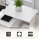 image 5 of HOMCOM Computer Desk with Sliding Keyboard Tray Storage Drawer Shelf Home Office Workstation White