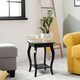 image 4 of COSTWAY Set of 2 End Table Living Room Sofa Side Table Black Black