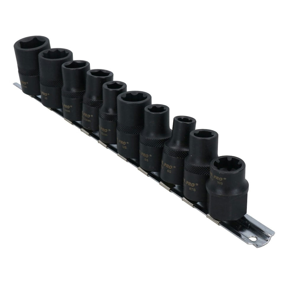 image 1 of 10pc Specialist Automotive Sockets Pentagon M6S M8S M12S 5 sided 1/2" Drive