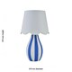 image 7 of Set of 2 Connie - Blue and White Stripe Ceramic Table Lamps