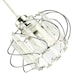 image 3 of Modern Pendant Lamp Shade with Clear Acrylic Rectangular Prims and Chrome Frame | Chrome