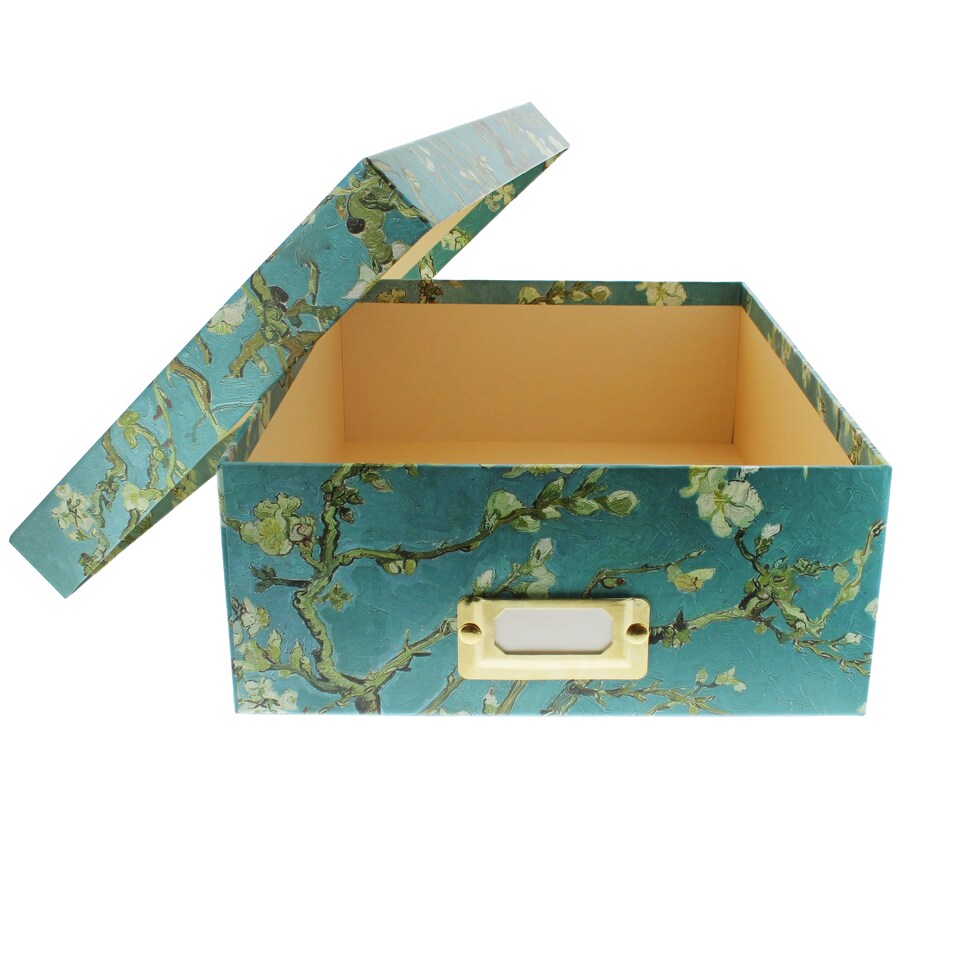 image 1 of Almond Blossom Storage Box,  A4 Size,  33 x 23.7 x 10 cm, Van Gogh Design