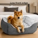 image 6 of Skylos Large Dog Bed Pet Cushion Fluffy Plush Washable for Calming Anxiety | Grey | Large | L