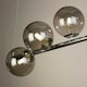 image 3 of 6LT CHROME PENDANT BAR WITH SMOKE GLASS SHADES