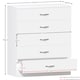 image 3 of Vida Designs Riano 5 Drawer Chest of Drawers Bedroom Storage, White