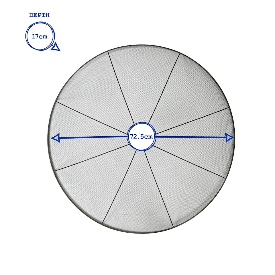 image 1 of Harbour Housewares Round Fire Pit Spark Guard - 72.5cm - Grey